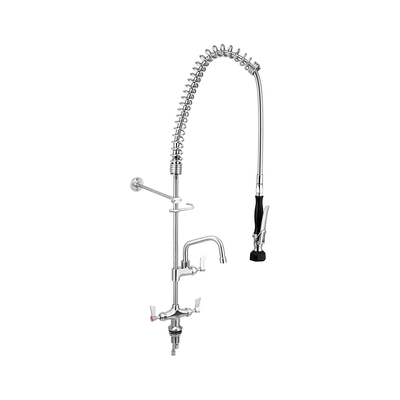 3monkeez T-3M53015 CLEAN-A-JET- Stainless Steel Dual Hob Mount Pre Rinse Unit - Trigger. Inc 6” Pot Filler
