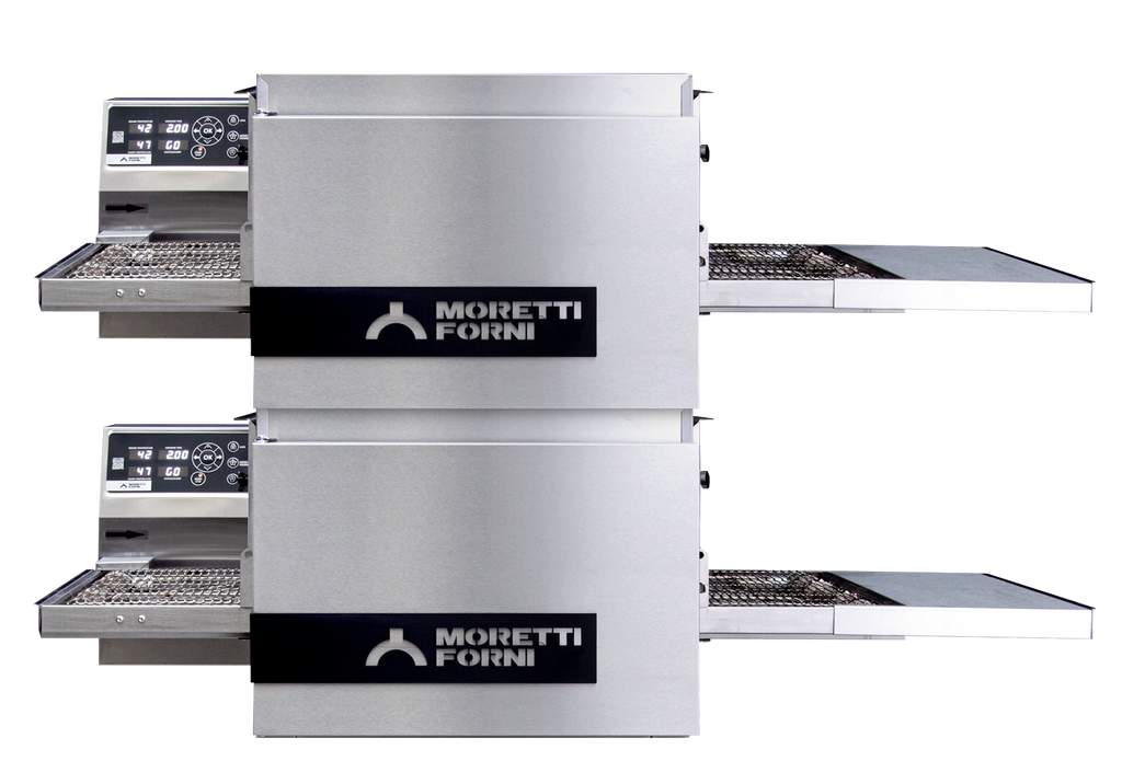 Moretti T64E/2 (3N)|Double Chamber Electric Benchtop Conveyor Oven 16" Belt