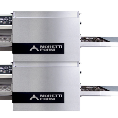 Moretti T64E/2 (3N) | Double Chamber Electric Benchtop Conveyor Oven 16" Belt