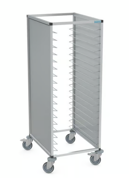 Clearing Trolley, Hupfer, TAWALU-1-36-GN, 36 x Tray, Clearing Trolley, Transport Trolley,  Aluminium, Hand Trolley
