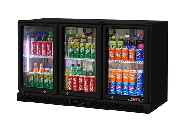Turbo Air TB13-8H-SWBBB-N | Glass 3 Swing Door | 246ℓ | Back Mounted | Back Bar Fridge