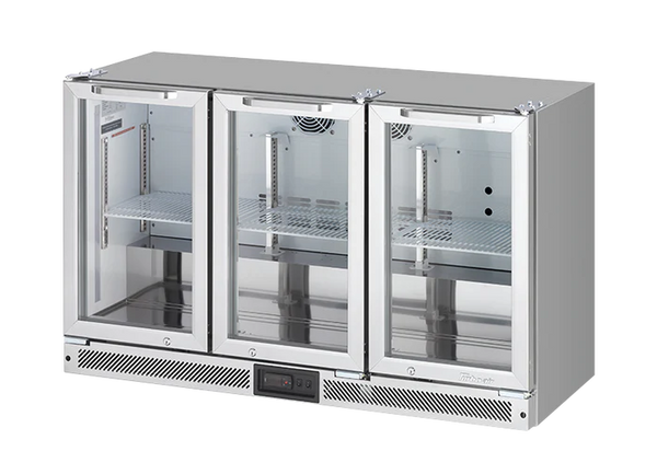 Turbo Air TB13-8H-SWSSS-N | Glass 3 Swing Door | 246ℓ | Back Mounted | Back Bar Fridge