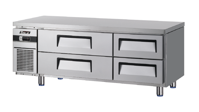 Turbo Air TCB12-4-N | 4 Drawers Fridge | Chef Base Fridge | 62ℓ | Drawers Fridge (GN Pans not included)