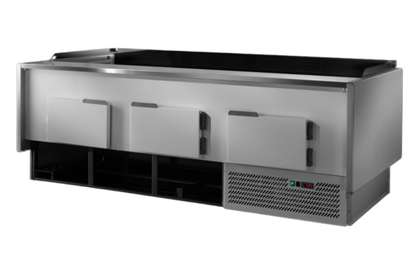 F.E.D TDMR-0820SELF I Series MR80 I Black I 2000mm I Self-Serving I Deli I Butcher Display I Food Display I with Storage
