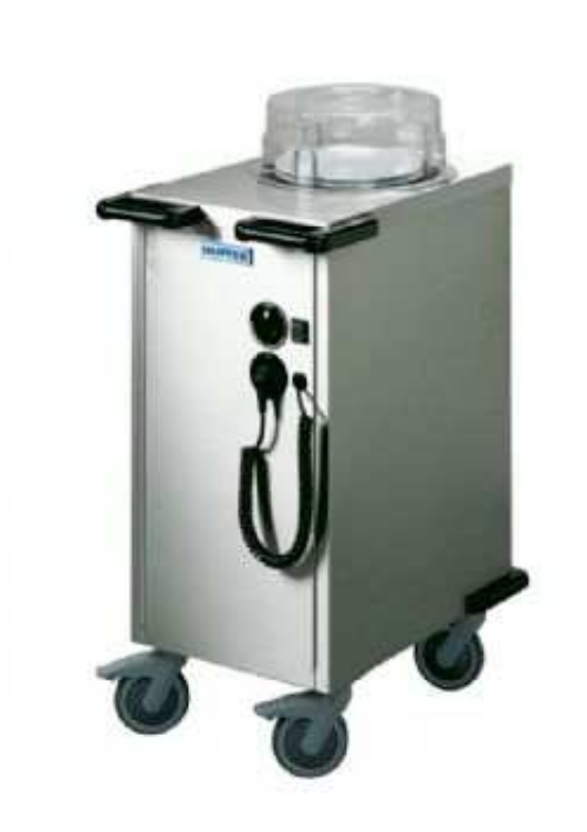 Hupfer TEUH-1-VS19-26 I Single Tube I Heated I Stackable I Adjustable Crockery I Plate Dispenser I 83 Plates
