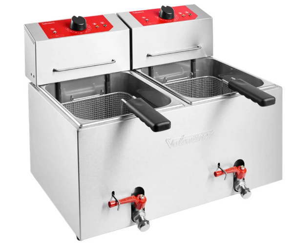 Valentine TF77SP | Electric Tabletop Fryer | 2 x 7 litres | Single Phase | Tabletop Fryer