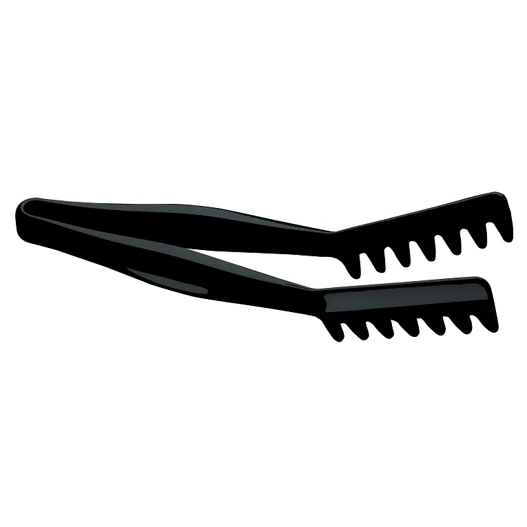 Cambro TGA11110 I Lugano Angled Tong I 27.5 cm I Black I Case of 12