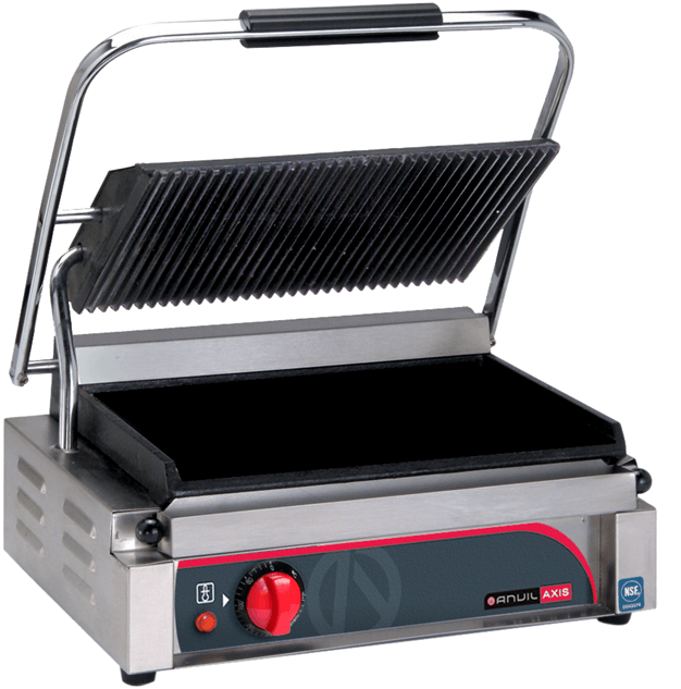 Panini Press, Anvil, TSS2000, Single Ribbed Top, Flat Bottom