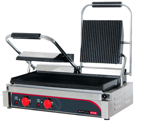 Panini Press, Anvil, TSS3000, Double Ribbed Top, Flat Bottom