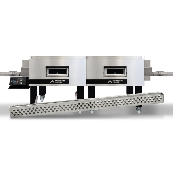 Moretti TT98E-L | Double Chamber Length Electric Conveyor Oven On Legs