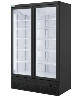 Temperate Thermaster LG-1000BGBMF I Double Door Display Freezer I Supermarket Freezer I Upright Freezer I Large Black