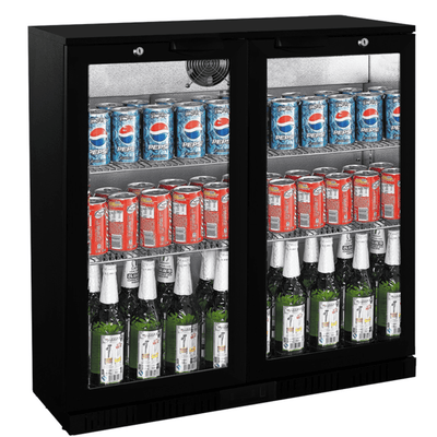Temperate Thermaster LG-208HC I Under Bench I 2 Glass Door I Bar Fridge I Commercial Drinks Fridge I Bar Cooler