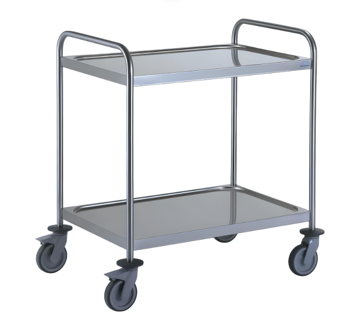 Tournus 801582 | Serving Trolley | 2 Trays Flat Packed | Stainless Steel | Trolley