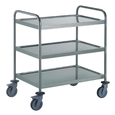 Tournus 801583 | Serving Trolley | 3 Trays Flat Packed | Stainless Steel | Trolley