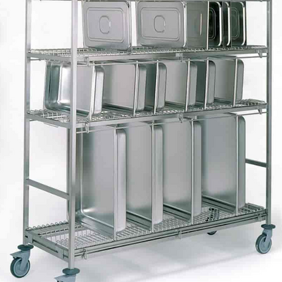 Tournus 805601 | Trolley GN | Small | GN Storage | Stainless Steel Trolley