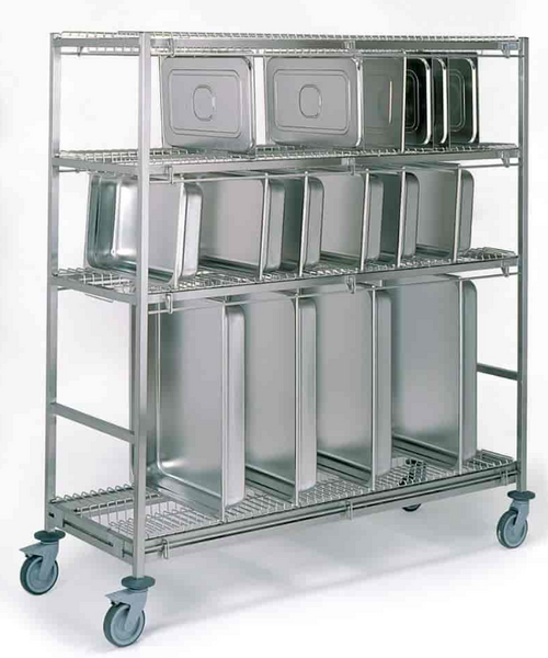 Tournus 805601 | Trolley GN | Small | GN Storage | Stainless Steel Trolley