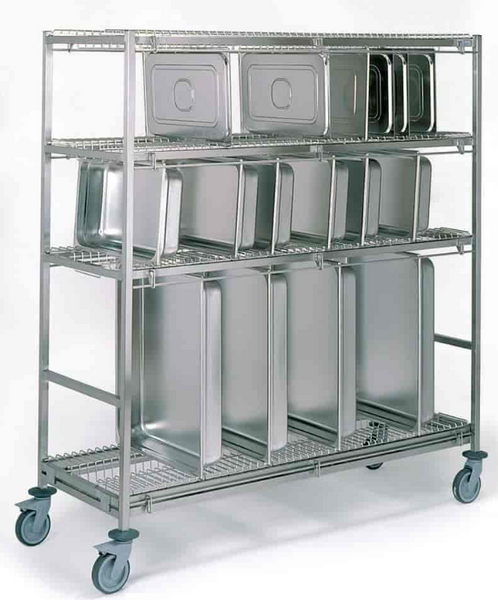 Tournus 805607 | Trolley GN | Large | GN Storage | Stainless Steel Trolley