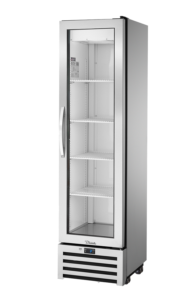 True Refrigeration T-11G-HC-FGD01 RH | Super Slimline Upright Foodservice Refrigerator | 1 Full Glass Swing Door | 186 Litres | Right Door Opening