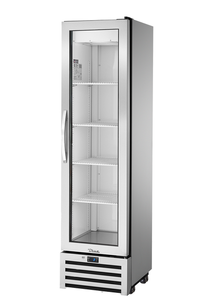 True Refrigeration T-11G-HC-FGD01 RH | Super Slimline Upright Foodservice Refrigerator | 1 Full Glass Swing Door | 186 Litres | Right Door Opening
