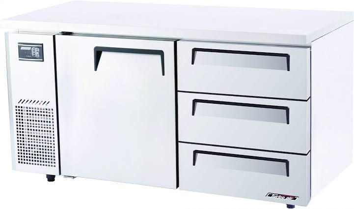 Turbo Air KUR15-3D-3-N | 1 Door 3 Drawer Chiller | Fridge | 1500mm Wide | 100mm deep | Undercounter Drawer Fridge