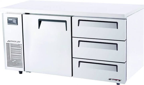 Turbo Air KUR15-3D-3-N | 1 Door 3 Drawer Chiller | Fridge | 1500mm Wide | 100mm deep | Undercounter Drawer Fridge