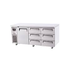 Turbo Air KUR15-3D-6-N | 1 Door 6 Drawer Chiller | Fridge | 1500mm Wide | 100mm deep | Undercounter Drawer Fridge