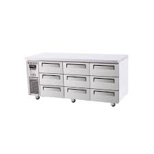 Turbo Air KUR18-3D-9-N | 9 Drawer Chiller | Fridge | 1800mm Wide | 100mm deep | Undercounter Drawer Fridge