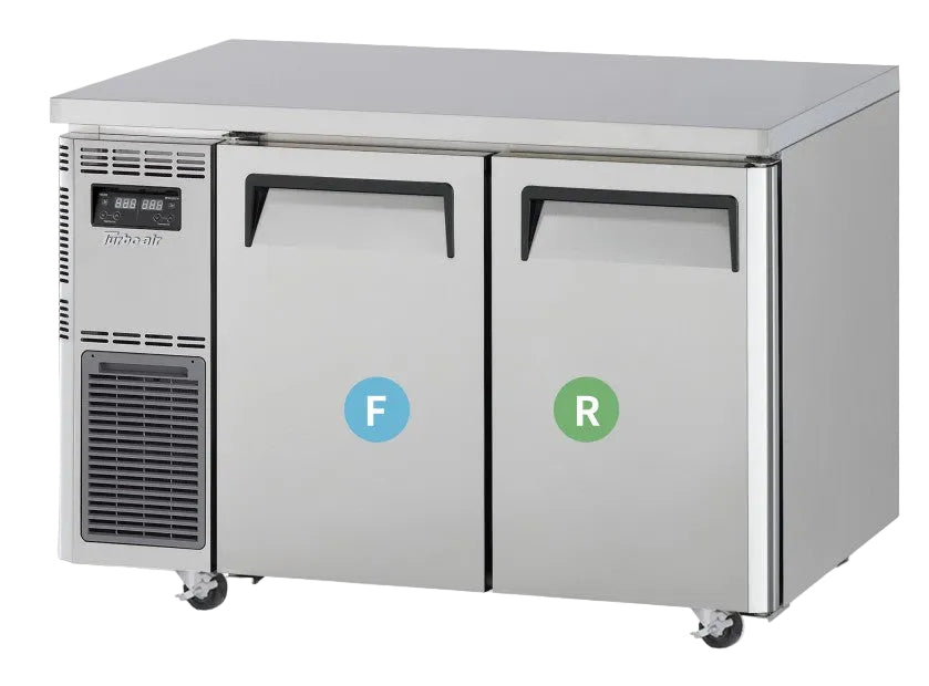 Turbo Air KURF15-2-N | 1 Door Fridge & 1 Door Freezer  | R:171 F:191ℓ | Front Breathing | Undercounter Dual Temp Fridge / Freezer