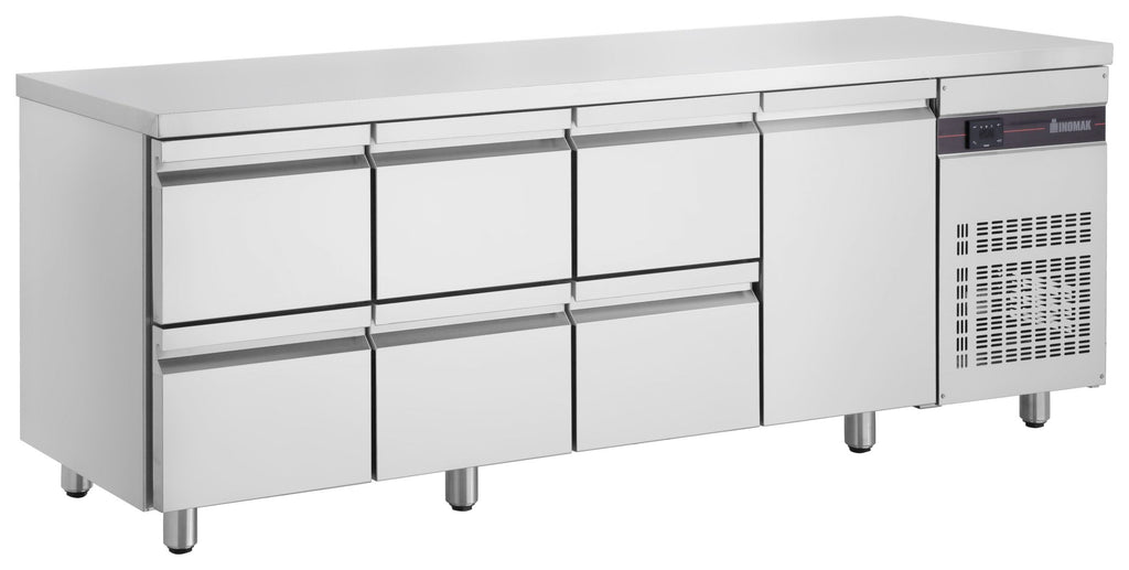 Inomak UBD6000 Under Bar Drawer Fridge 1 Door 6 Drawers