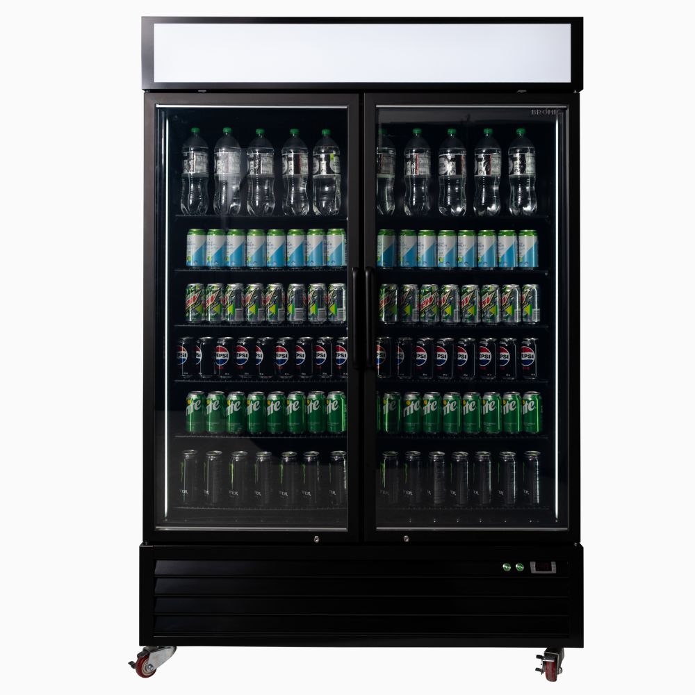 Bromic UC1250GDL-NR | Upright Display Fridge | 1266L | 2 Door | Flat Glass | Lightbox