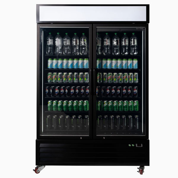 Bromic UC1250GDL-NR | Upright Display Fridge | 1266L | 2 Door | Flat Glass | Lightbox