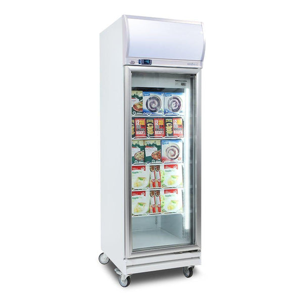 Upright Display Freezer, Bromic, UF0500LF, Flat Glass, Commercial Freezer, with LED, 444L
