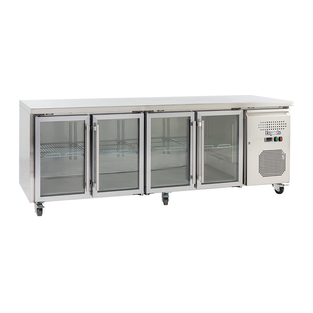 Exquisite USC550G - Four Glass Doors Underbench Storage Refrigerators 616 Litre