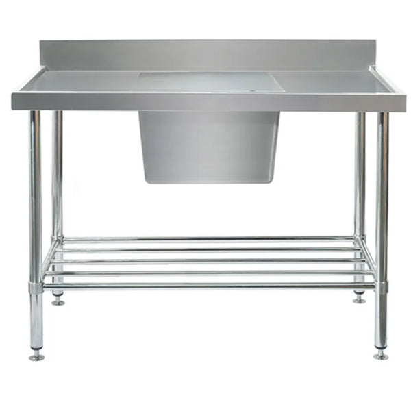 Mixrite SS1615C Sink Bench with Splashback Center 600mm Depth - 1500mm Wide