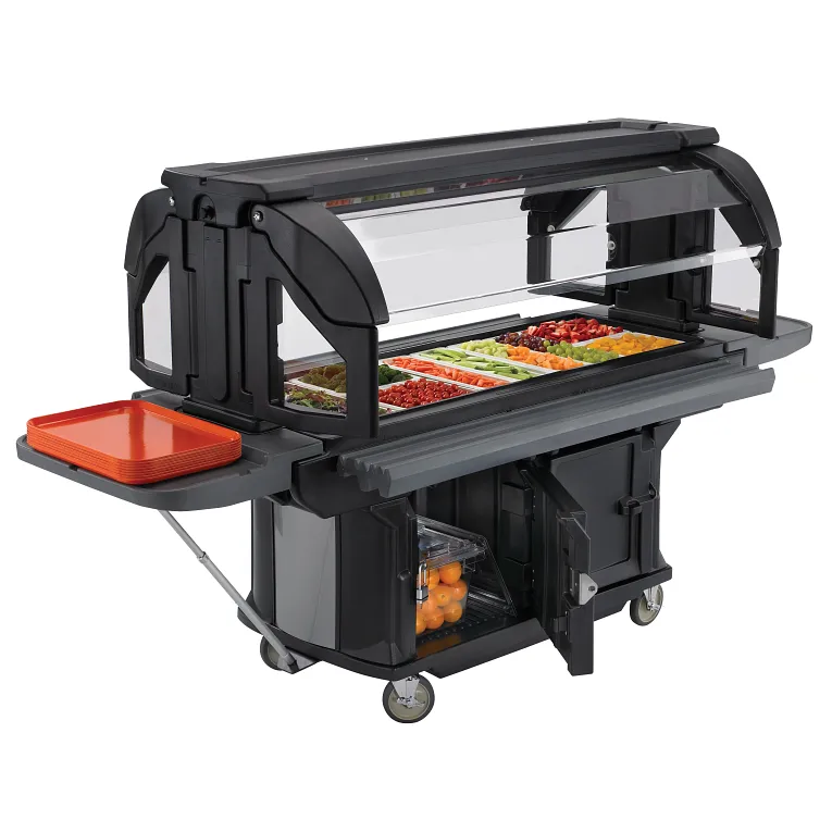 Cambro VBRU6 I Versa Food Bars Ultra Series with Storage - Standard Height I 6' with Standard Casters
