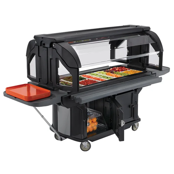 Cambro VBRU6 I Versa Food Bars Ultra Series with Storage - Standard Height I 6' with Standard Casters