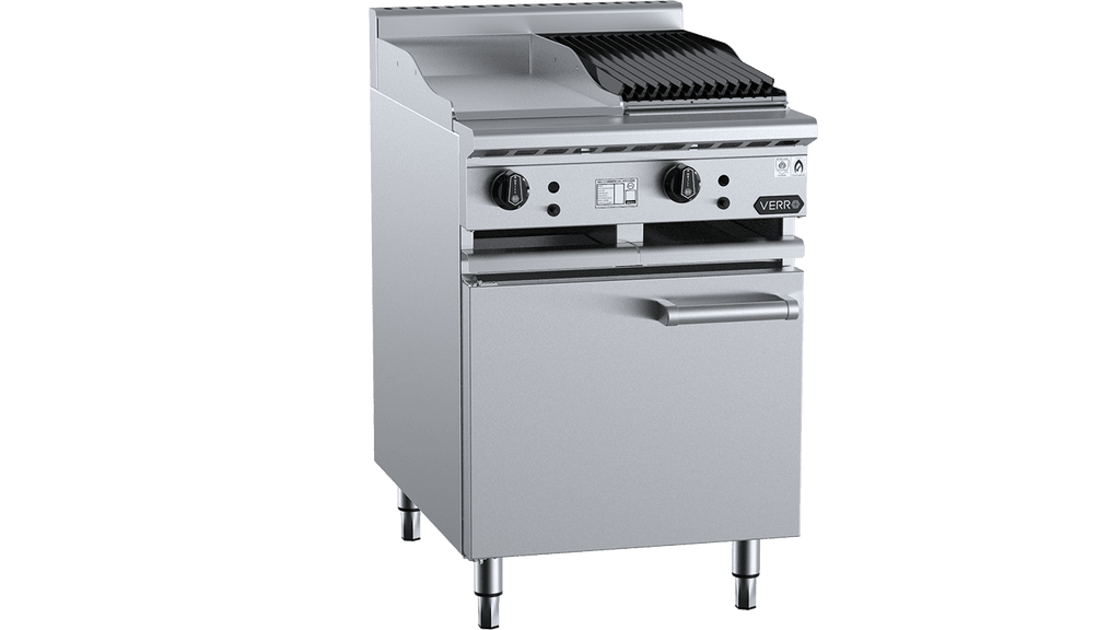 Verro VBT-GRP3-CBR3 Combination 300mm Grill Plate & 300mm Char Broiler Cabinet Mounted