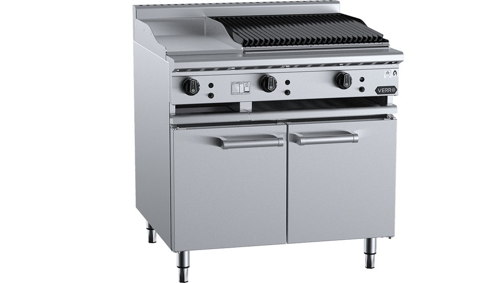 Verro VBT-GRP3-CBR6 Combination 300mm Grill Plate & 600mm Char Broiler Cabinet Mounted