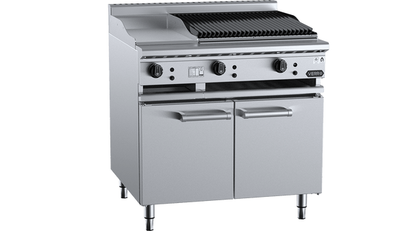 Verro VBT-GRP3-CBR6 Combination 300mm Grill Plate & 600mm Char Broiler Cabinet Mounted