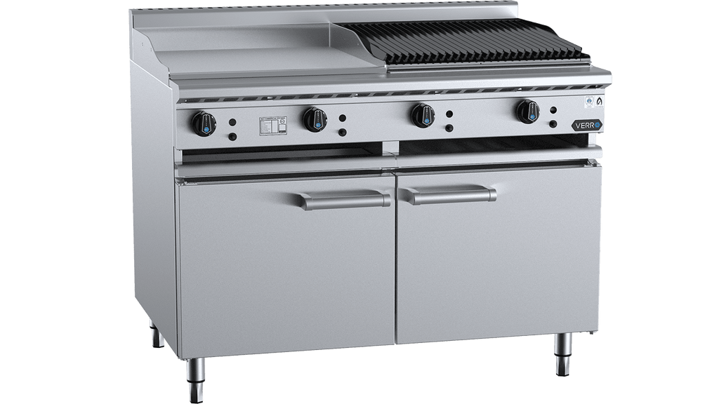 Verro VBT-GRP6-CBR6 Combination 600mm Grill Plate & 600 mm Char Broiler Cabinet Mounted