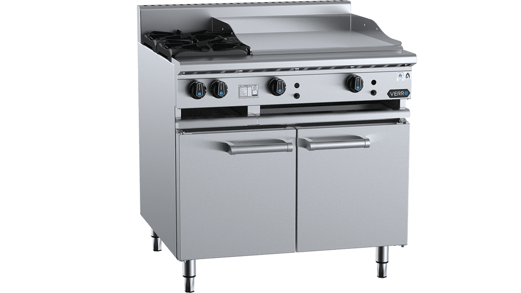 Verro VBT-SB2-GRP6 Combination Two Open Burners & 600mm Grill Plate Cabinet Mounted
