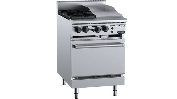 Verro VOV-SB2-GRP3 Oven with Two Open Burners & 300mm Grill Plate