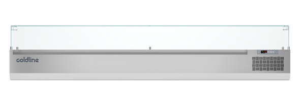 Coldline VP25/13NL|2560mm Display Case with Glass Sneeze Guard