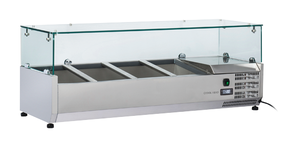 Refrigerated Ingredient Well, Anvil, VRX1200, Glass Canopy