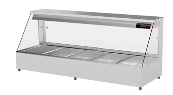 Woodson W.HFSQ24 |4 Module | Square Glass | Hot Food Display