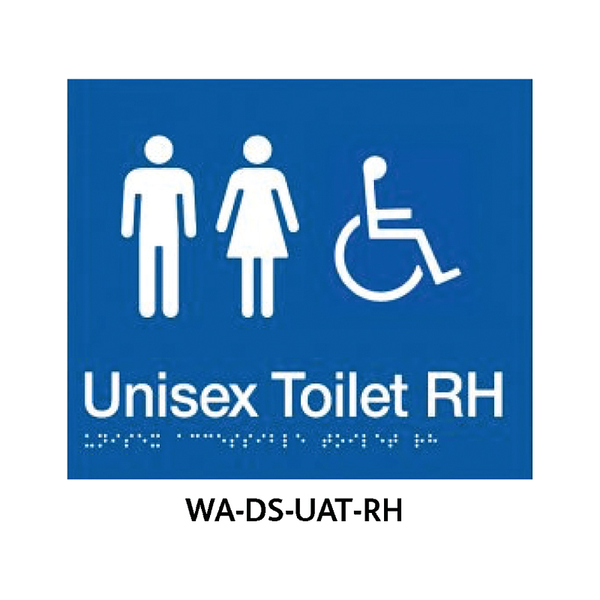 3monkeez WA-DS-UAT-RH Toilet.210mm x 180mm - Toilet With Grab Rail. 210mm x 180mm RHS Grab Rail