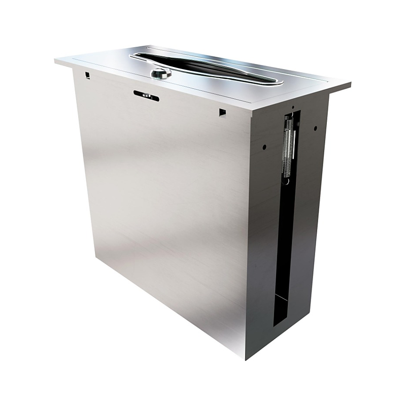 3monkeez WA-PTDIC In Counter Paper Towel Dispenser, Concealed Fixing, Slotted Quarter Turn Latch, 304 Grade Stainless Steel, Satin