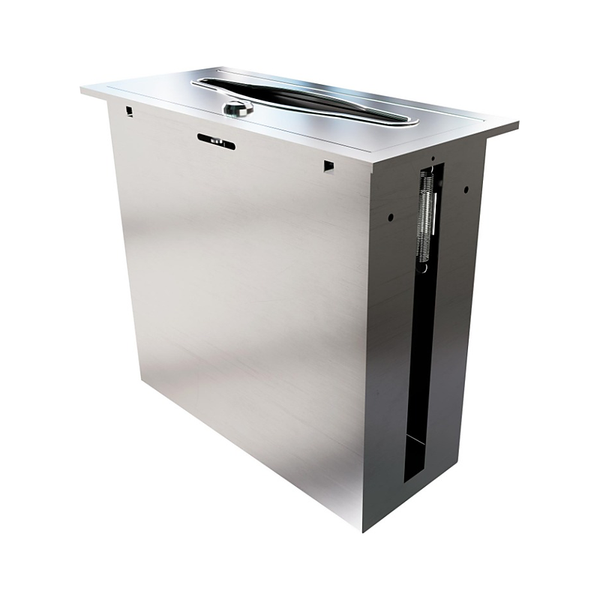 3monkeez WA-PTDIC In Counter Paper Towel Dispenser, Concealed Fixing, Slotted Quarter Turn Latch, 304 Grade Stainless Steel, Satin