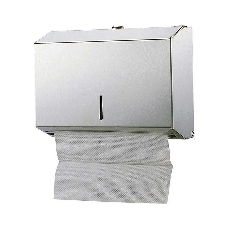 3monkeez WA-PTDS Paper Towel Dispenser with Viewing Window and Concealed Fixing, Key Lockable, 304 Grade Satin Stainless Steel - Compact