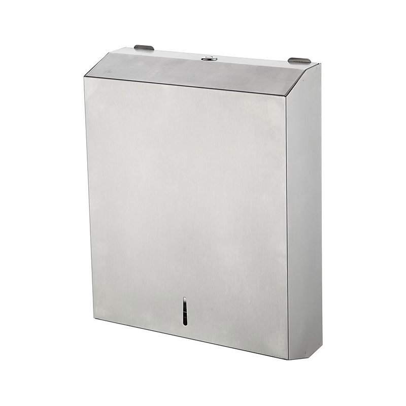 3monkeez WA-PTD Paper Towel Dispenser with Viewing Window and Concealed Fixing, Key Lockable, 304 Grade Satin Stainless Steel - Standard